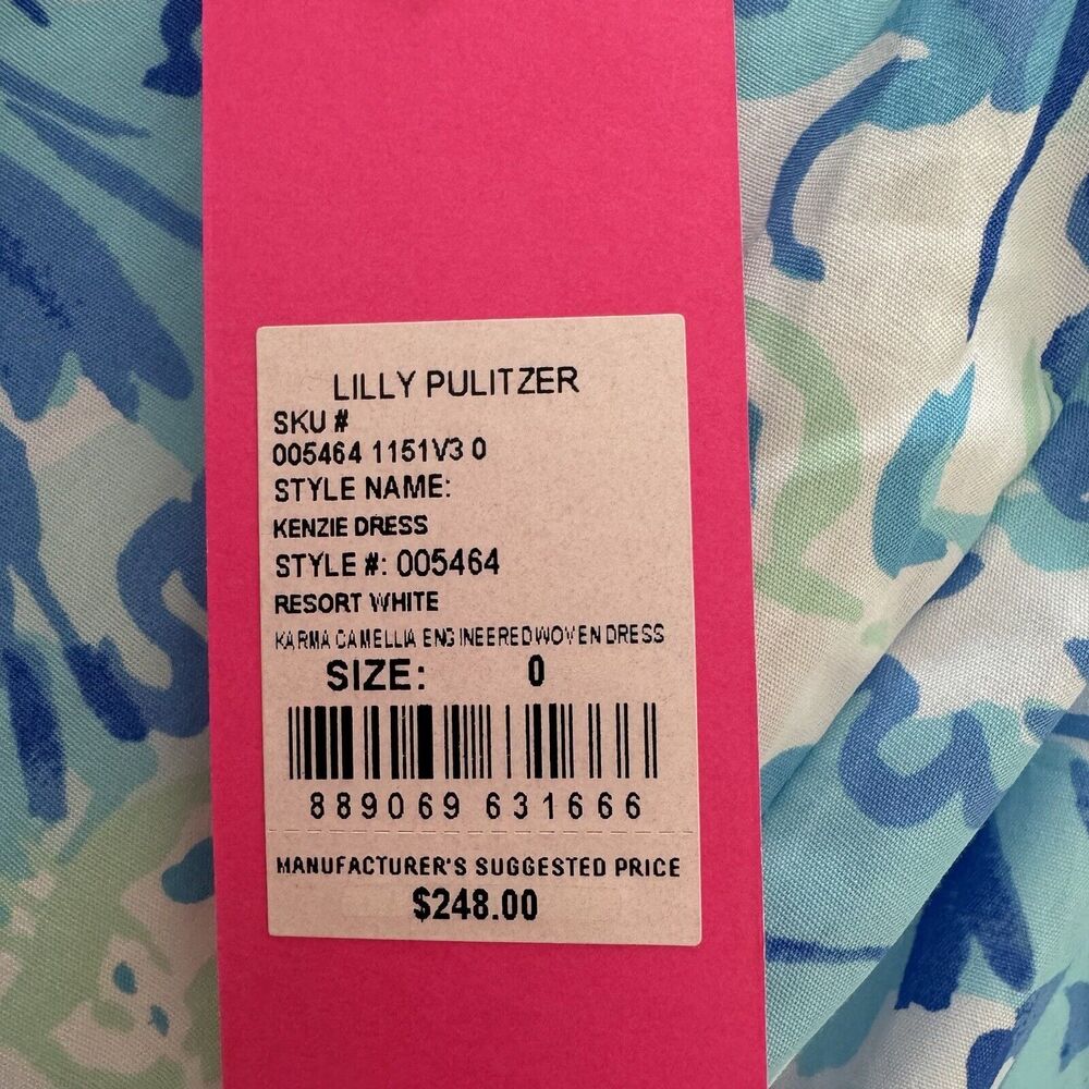 Lilly Pulitzer Womens Kenzie Strapless Dress Size 0 Blue Banquet Tea Sorority - Picture 3 of 16